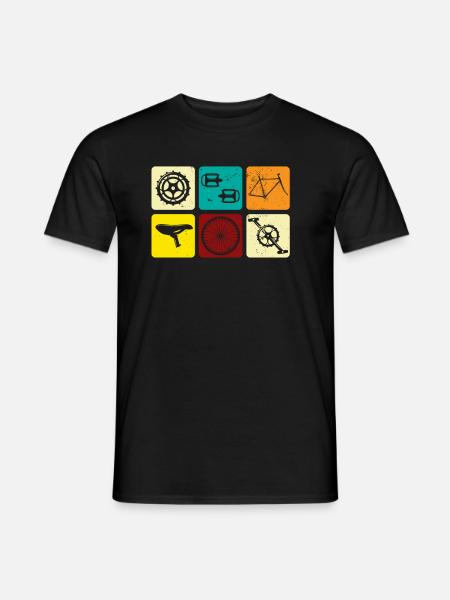 Cycling Vintage Cyclist Velo Gift - Men's T-Shirt - black