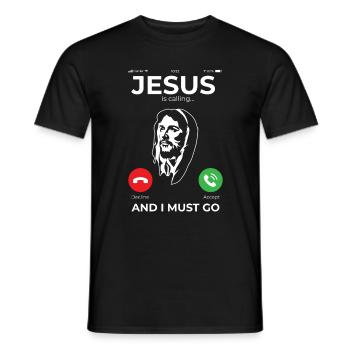 Jesus Katholisches Christliches Geschenk - Männer T-Shirt - Schwarz - Vorne - AI Model Male 178 light (178cm)