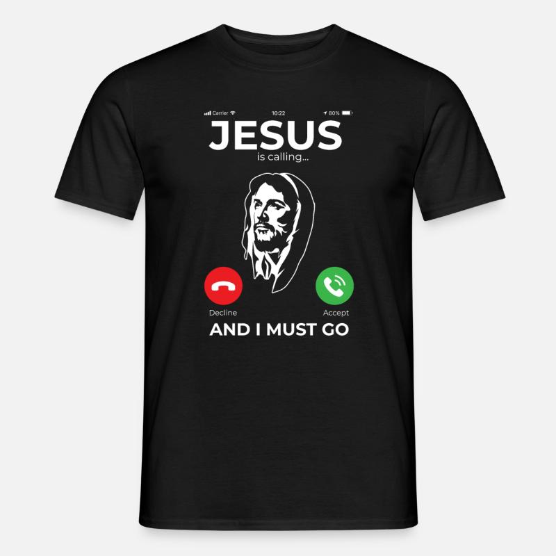 Jesus Katholisches Christliches Geschenk - Männer T-Shirt - Schwarz
