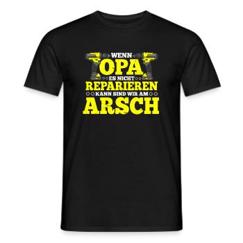 Opa Lustiger Spruch Opi Großpapa Geschenk - Männer T-Shirt - Schwarz - Vorne - AI Model Male 178 light (178cm)