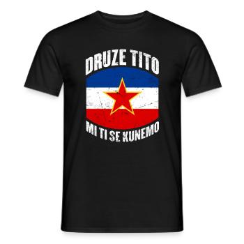 Tito SFRJ Jugoslawien Balkan Druze Tito - Männer T-Shirt - Schwarz - Vorne - AI Model Male 178 light (178cm)
