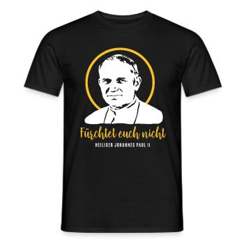 Fear not - Pope John Paul II JP2 - Men's T-Shirt - black - Front - AI Model Male 178 light (178cm)