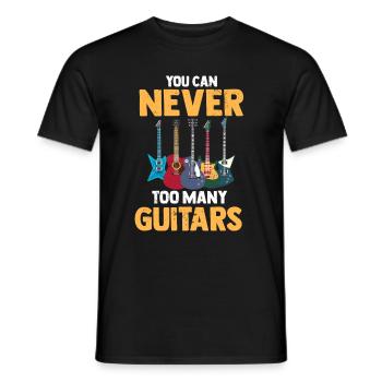 Guitar You Can Never Have Too Many Guitars - Men's T-Shirt - black - Front - AI Model Male 178 light (178cm)