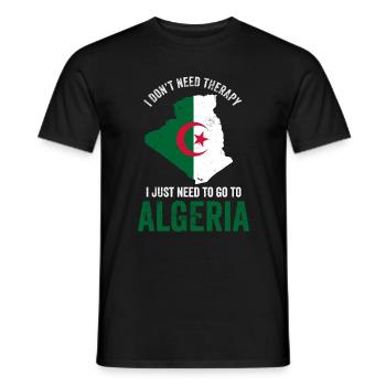 Algeria Flag Football Team Fan Gift - Men's T-Shirt - black - Front - AI Model Male 178 light (178cm)