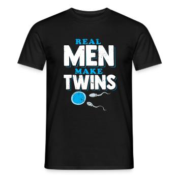 Real Men Make Twins Dad - T-shirt homme - noir - Devant - AI Model Male 178 light (178cm)