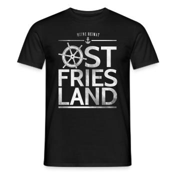 Ostfriesland meine Heimat Norddeutschland Nordsee - Männer T-Shirt - Schwarz - Vorne - AI Model Male 178 light (178cm)