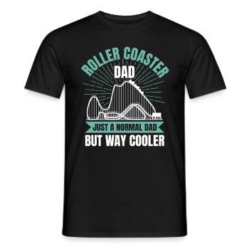 Amusement Park Roller Coaster Dad - Männer T-Shirt - Schwarz - Vorne - AI Model Male 178 light (178cm)