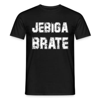 Jebiga Brate Balkan Slang Bosnien Kroatien Serbien - Männer T-Shirt - Schwarz - Vorne - AI Model Male 178 light (178cm)