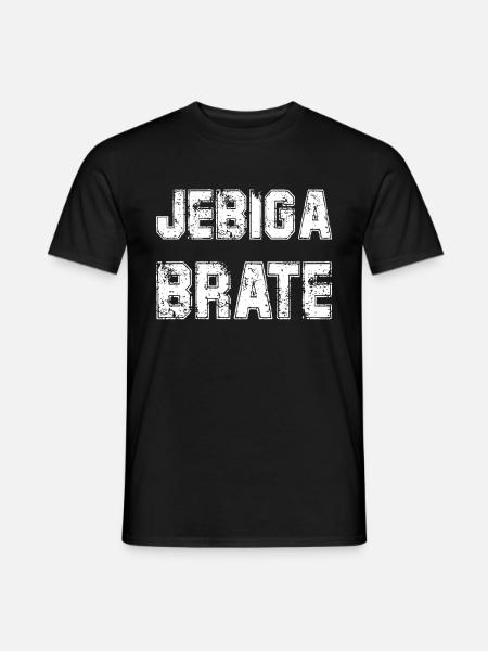 Jebiga Brate Balkan Slang Bosnien Kroatien Serbien - T-shirt herr - svart