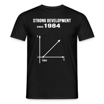 geburtstag 1984 jubiläum strong development - Männer T-Shirt - Schwarz - Vorne - AI Model Male 178 light (178cm)
