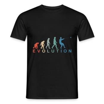 Hammer Throw Hammer Throw Men Evolution Retro - Men's T-Shirt - black - Front - AI Model Male 178 light (178cm)