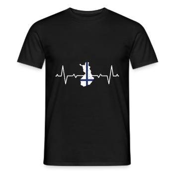 Finland Finnish Finnish Finnish countries - Men's T-Shirt - black - Front - AI Model Male 178 light (178cm)