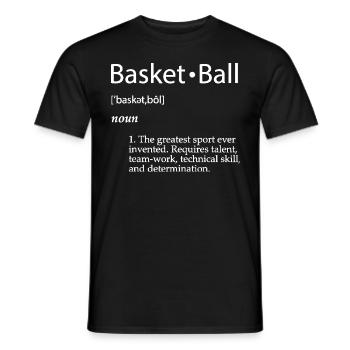 Basketball Definition Shirt School College Player - Men's T-Shirt - black - Front - AI Model Male 178 light (178cm)