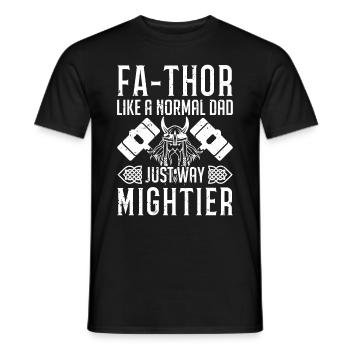 Fa-Thor Far Thor Fars dag Vikinger far gave - Mænd T-shirt - sort - Foran - AI Model Male 178 light (178cm)