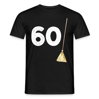 Geburtstag 60 Besen Humor Elternteil - Männer T-Shirt - Schwarz - Vorne - AI Model Male 178 light (178cm)