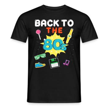 Year 80's Design Vintage Original - Men's T-Shirt - black - Front - AI Model Male 178 light (178cm)