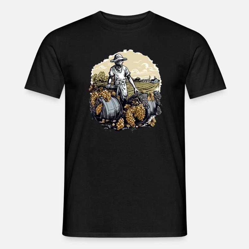 Die altmodische Ernte - Männer T-Shirt - Schwarz