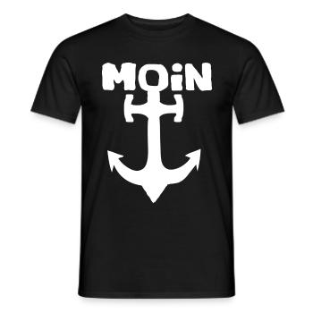 Anker Moin Meer Nordsee - Männer T-Shirt - Schwarz - Vorne - AI Model Male 178 light (178cm)