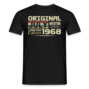 Juli 1968 Geburtstagsgeschenk Geboren im Juli - Männer T-Shirt - Schwarz - Vorne - AI Model Male 178 light (178cm)