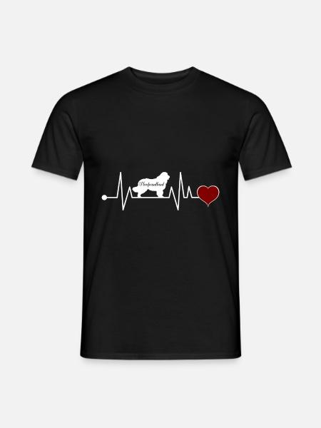 Neufundländer Herzschlag Geschenk - Männer T-Shirt - Schwarz