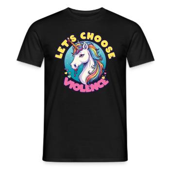 Lets choose Violence - Männer T-Shirt - Schwarz - Vorne - AI Model Male 178 light (178cm)