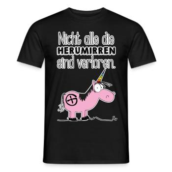 Nicht alle die Herumirren sind verloren... - Männer T-Shirt - Schwarz - Vorne - AI Model Male 178 light (178cm)