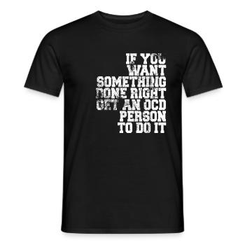 OCD Obsessive compulsive disorder - T-shirt homme - noir - Devant - AI Model Male 178 light (178cm)