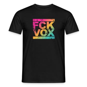 FCK VOX España - Männer T-Shirt - Schwarz - Vorne - AI Model Male 178 light (178cm)