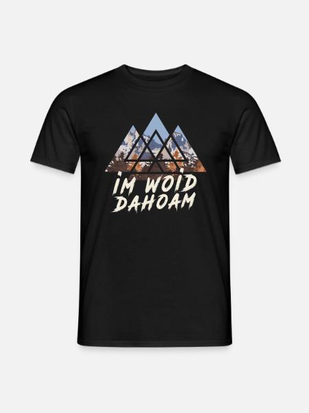 Wald Wandern Natur bayrisch Bayern Outdoor - Männer T-Shirt - Schwarz