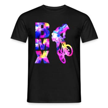 bmx bike rider freestyle design - T-shirt homme - noir - Devant - AI Model Male 178 light (178cm)