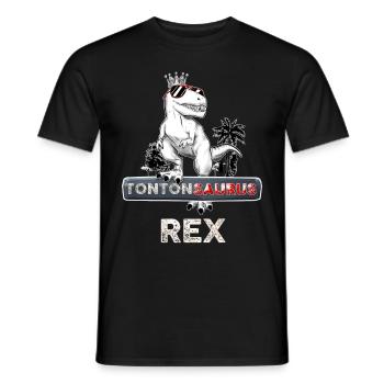 Tontonsaurus Rex Le Meilleur Le King - T-shirt homme - noir - Devant - AI Model Male 178 light (178cm)