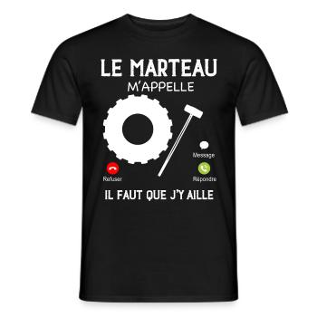 Marteau Sport Entrainement Du Jour Cadeau - T-shirt homme - noir - Devant - AI Model Male 178 light (178cm)