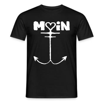 Moin Anker - Männer T-Shirt - Schwarz - Vorne - AI Model Male 178 light (178cm)
