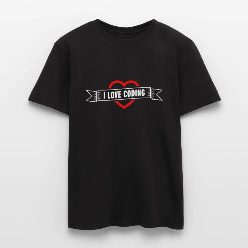 I Love Coding Heart | Gift for Programmer Son Men’s T-shirt