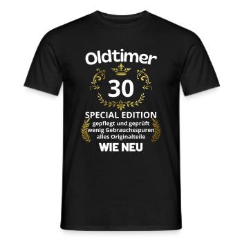 30. Geburtstag Oldtimer - Männer T-Shirt - Schwarz - Vorne - AI Model Male 178 light (178cm)