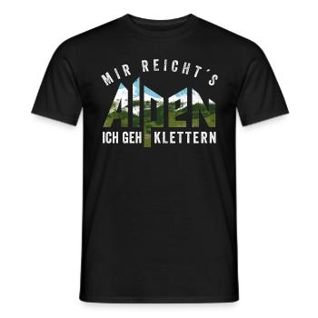 It's enough for me I go climbing - Climber Gift - Men's T-Shirt - black - Front - AI Model Male 178 light (178cm)