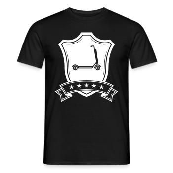 E-roller Wappen - Männer T-Shirt - Schwarz - Vorne - AI Model Male 178 light (178cm)