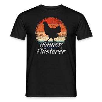 Hühner Flüsterer - Männer T-Shirt - Schwarz - Vorne - AI Model Male 178 light (178cm)