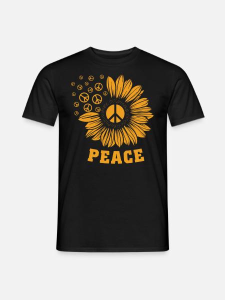 Peace Welt Frieden Geschenkidee T-shirt - Männer T-Shirt - Schwarz
