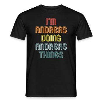 ANDREAS - Men's T-Shirt - black - Front - AI Model Male 178 light (178cm)