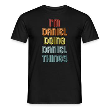 DANIEL - Männer T-Shirt - Schwarz - Vorne - AI Model Male 178 light (178cm)