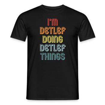 DETLEF - T-shirt homme - noir - Devant - AI Model Male 178 light (178cm)