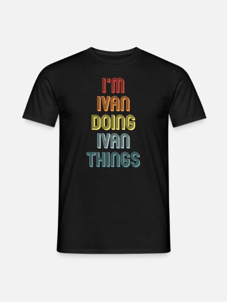 IVAN - Männer T-Shirt - Schwarz