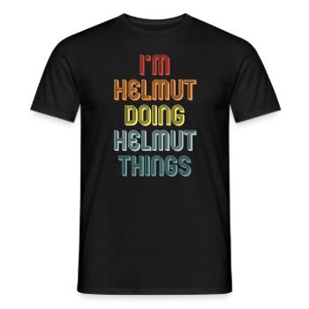 HELMUT - Männer T-Shirt - Schwarz - Vorne - AI Model Male 178 light (178cm)