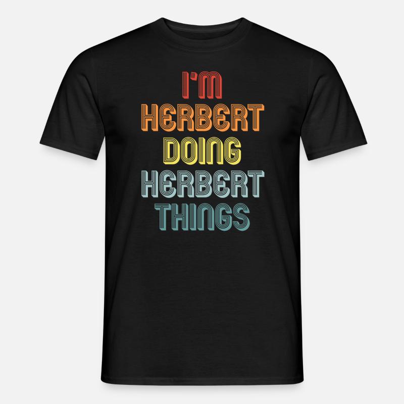 HERBERT - Men's T-Shirt - black