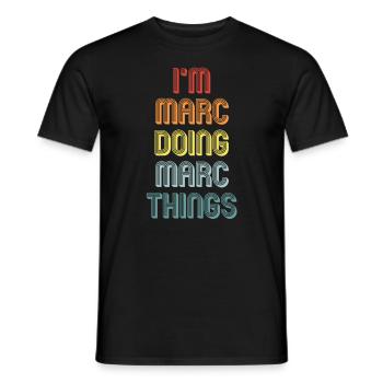 MARC - Männer T-Shirt - Schwarz - Vorne - AI Model Male 178 light (178cm)