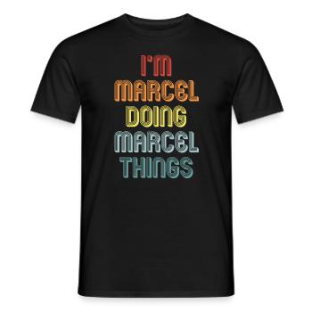 MARCEL - T-shirt homme - noir - Devant - AI Model Male 178 light (178cm)