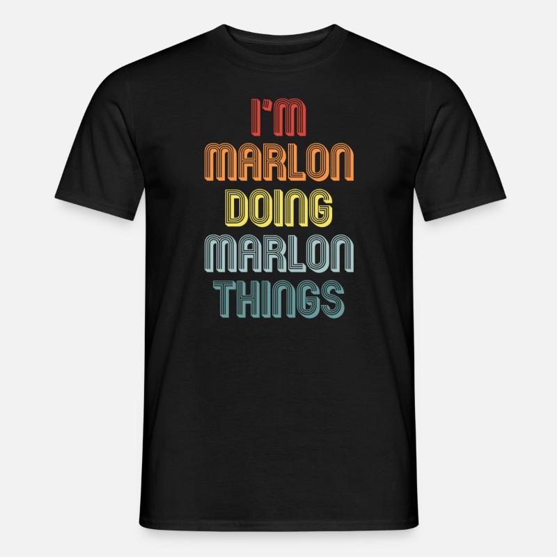MARLON - Männer T-Shirt - Schwarz