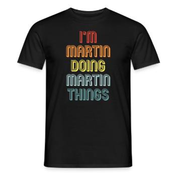 MARTIN - T-shirt homme - noir - Devant - AI Model Male 178 light (178cm)