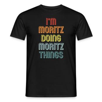 MORITZ - T-shirt homme - noir - Devant - AI Model Male 178 light (178cm)